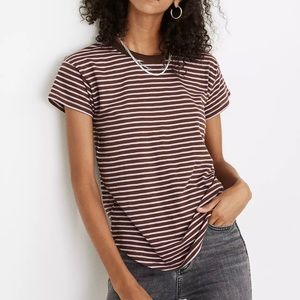 Madewell Crew Neck Striped T-shirt, Size Small